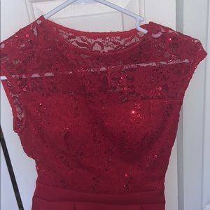 Prom Girl Red sparkly red dress